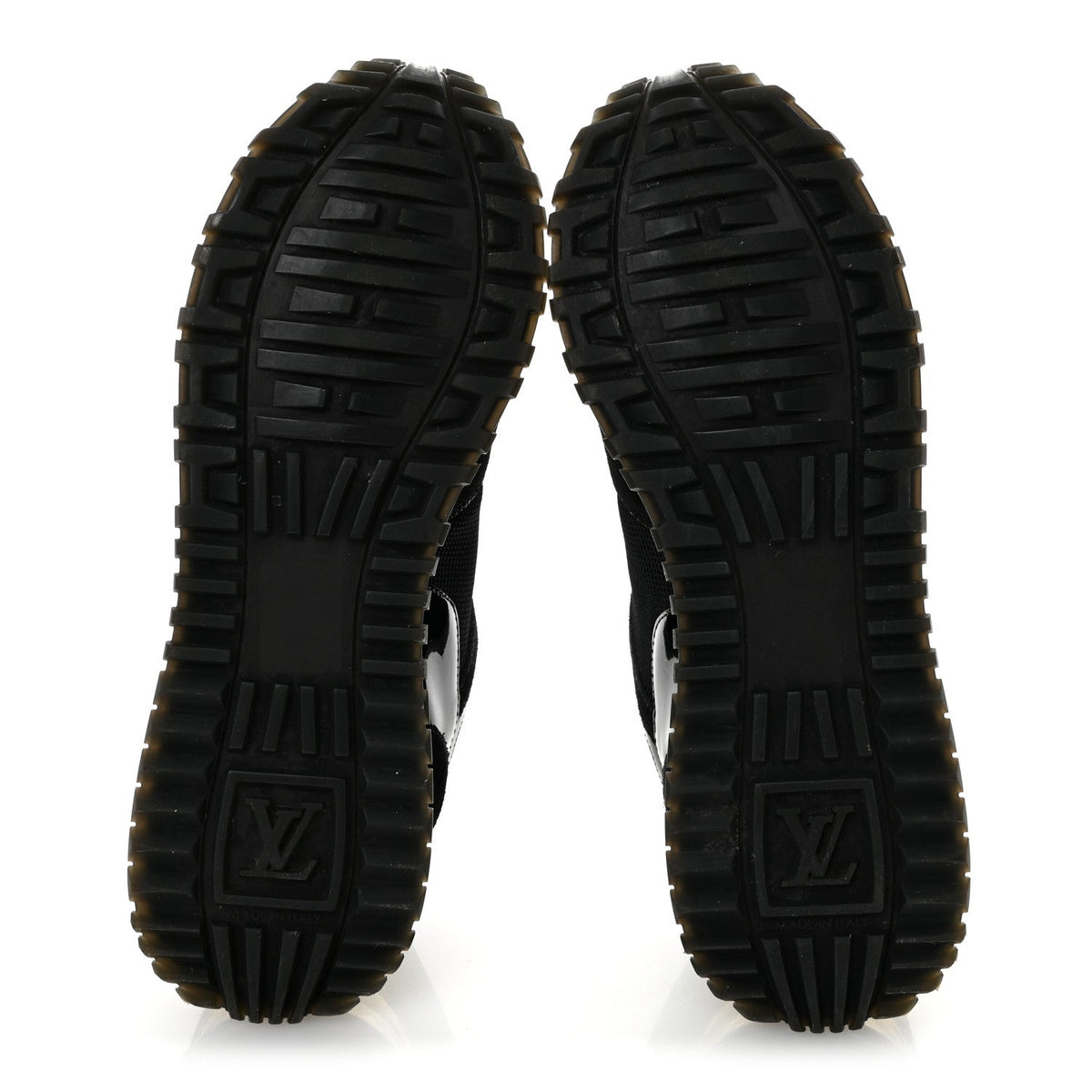 Louis Vuitton Suede Nylon Women's Run Away Sneakers 38 Black