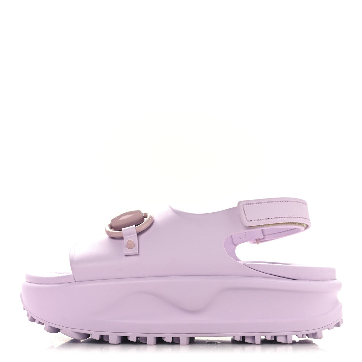Gucci Rubber Women's Horsebit Touch Strapped Sandals 36 Talc Pink