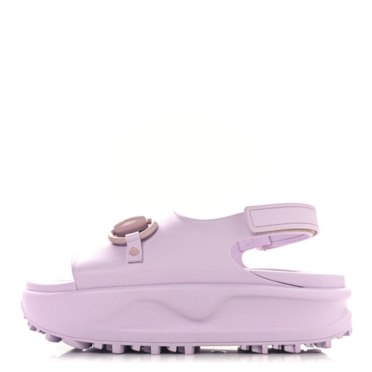 Gucci Rubber Women's Horsebit Touch Strapped Sandals 36 Talc Pink