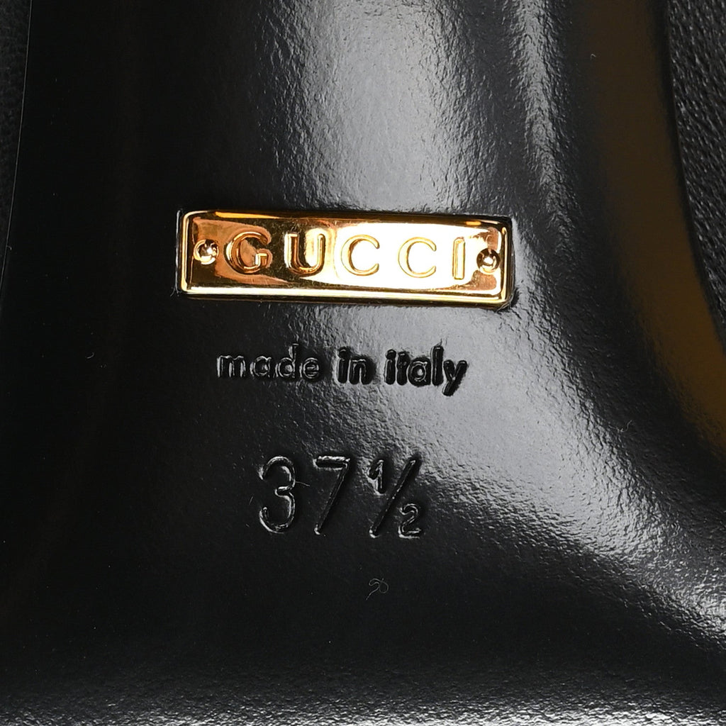 Gucci Kidskin Women's Horsebit 75mm Pumps 37.5 Black