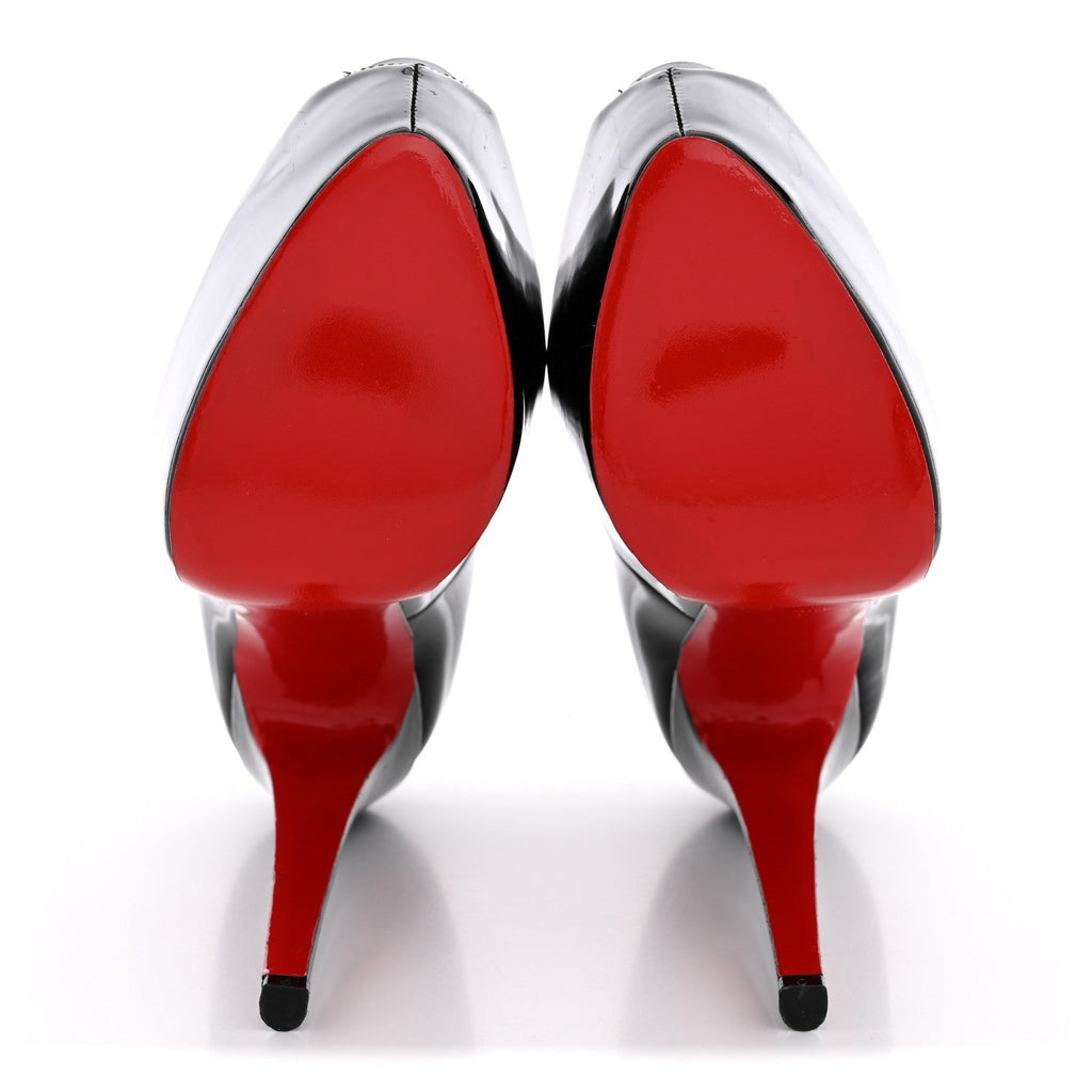 Christian Louboutin Patent Calfskin Highness 160 Women's Platform Pumps 38 Black