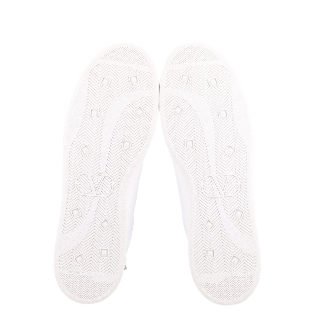 Valentino Garavani Calfskin Men's Backnet Sneakers 46 White