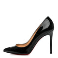 Christian Louboutin Patent Women's Pigalle 100 Pumps 38 Black