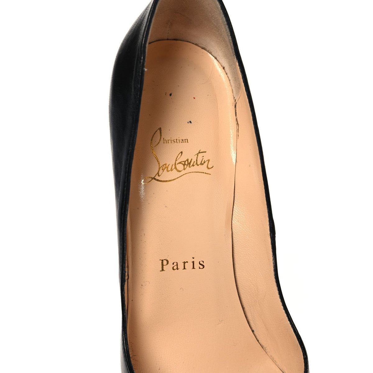 Christian Louboutin Leather Women's Kid Very Prive 120 Pumps 38.5 Black