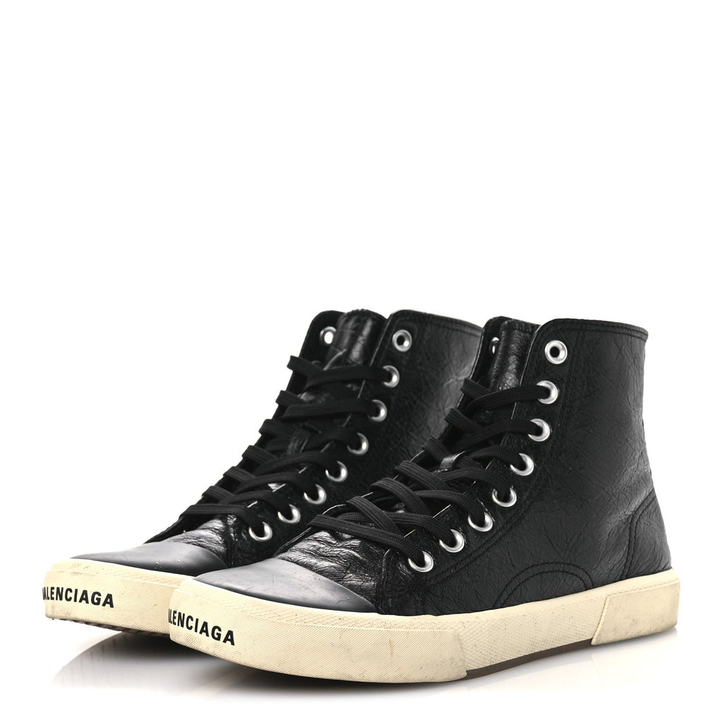 Balenciaga Agneau Arena Women's Paris High Top Sneakers 39 Black