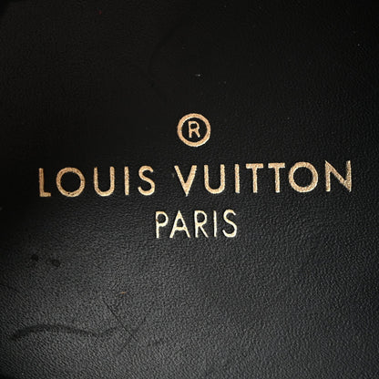 Louis Vuitton Suede Calfskin Women's Monogram Run Away Sneakers 38 Black