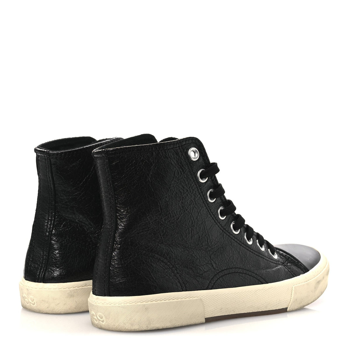 Balenciaga Agneau Arena Women's Paris High Top Sneakers 39 Black