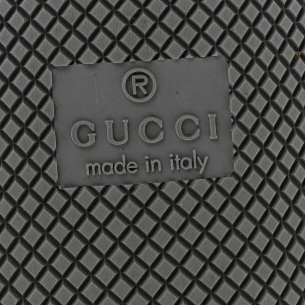 Gucci Calfskin Nylon GG Web Men's Screener Sneakers 8 Black
