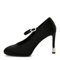 Chanel Satin Crystal Mary Jane Women's Pumps Black