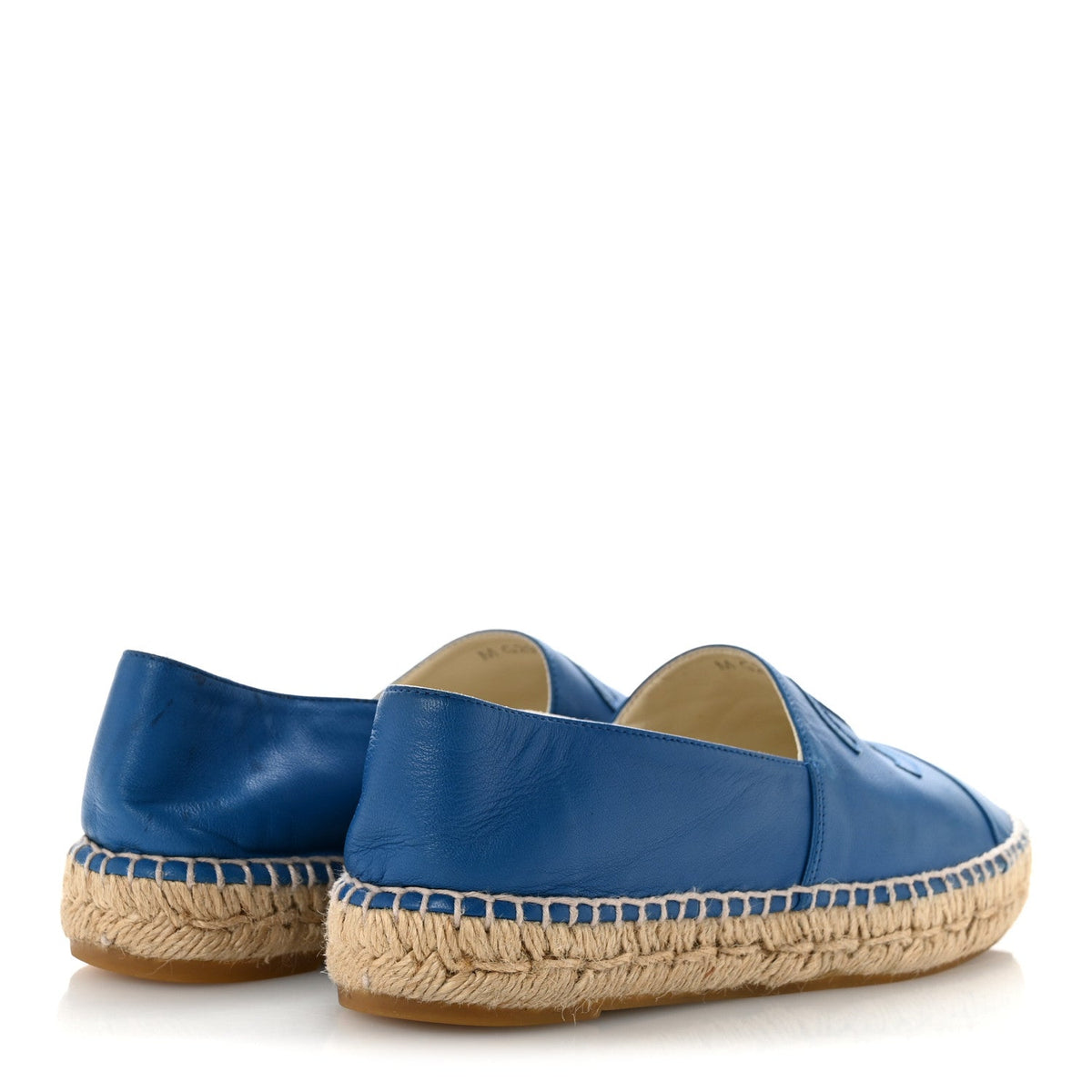 Chanel Lambskin Women's CC Espadrilles 37 Blue