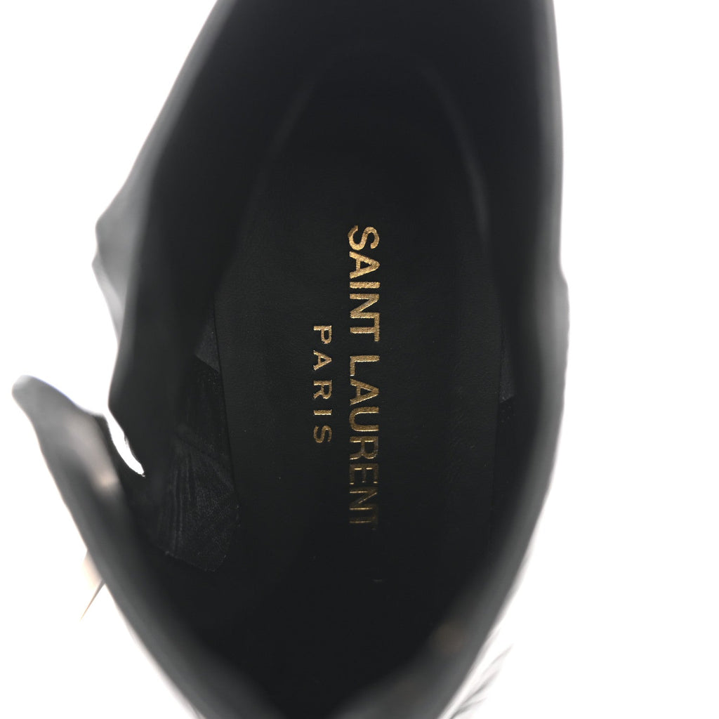 Saint Laurent Calfskin Women's Loulou 70 Uniform Ankle Boots 36 Black