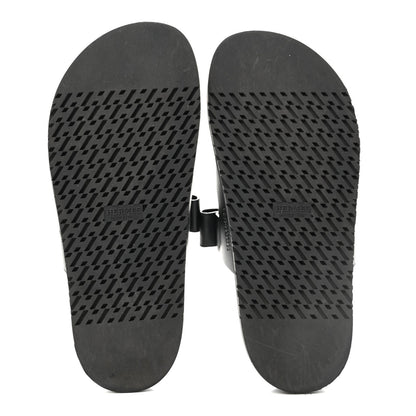 Hermes Calfskin Women's Chypre Sandals 39 Black