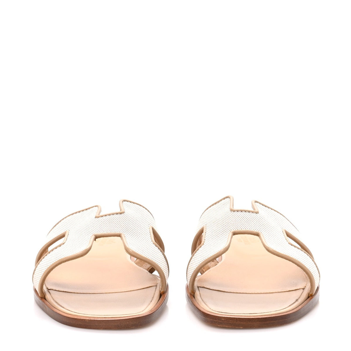 Hermes Linen Canvas Oran Women's Shoes