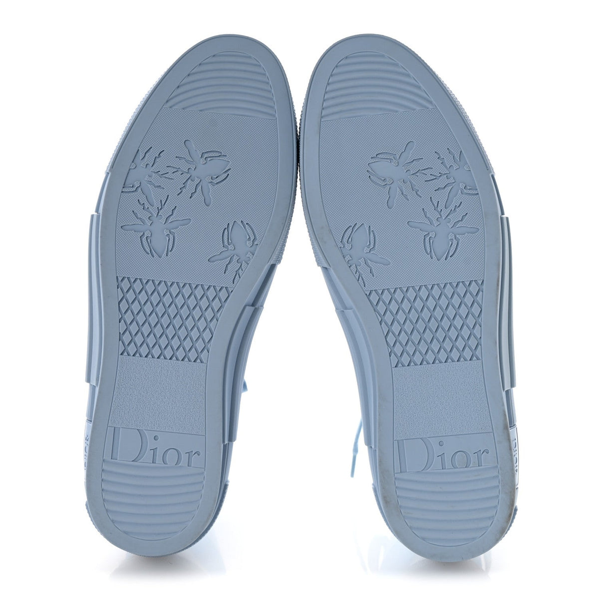 Dior Technical Canvas Men's B23 High Top Sneakers 43 Blue Beige