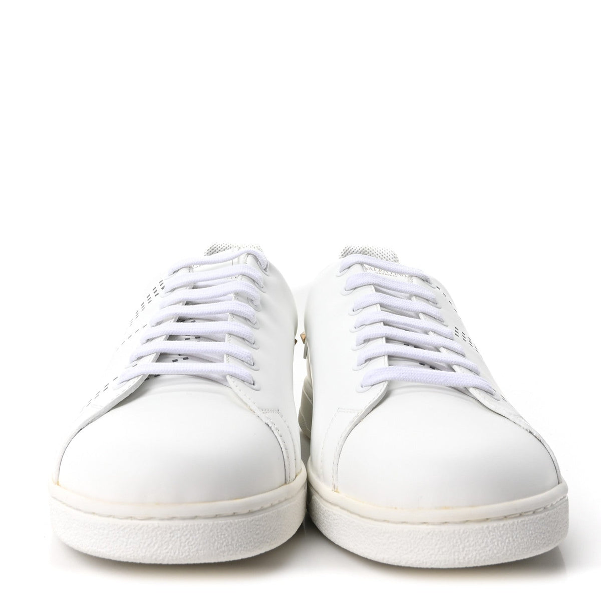 Valentino Garavani Calfskin Men's Backnet Sneakers 46 White