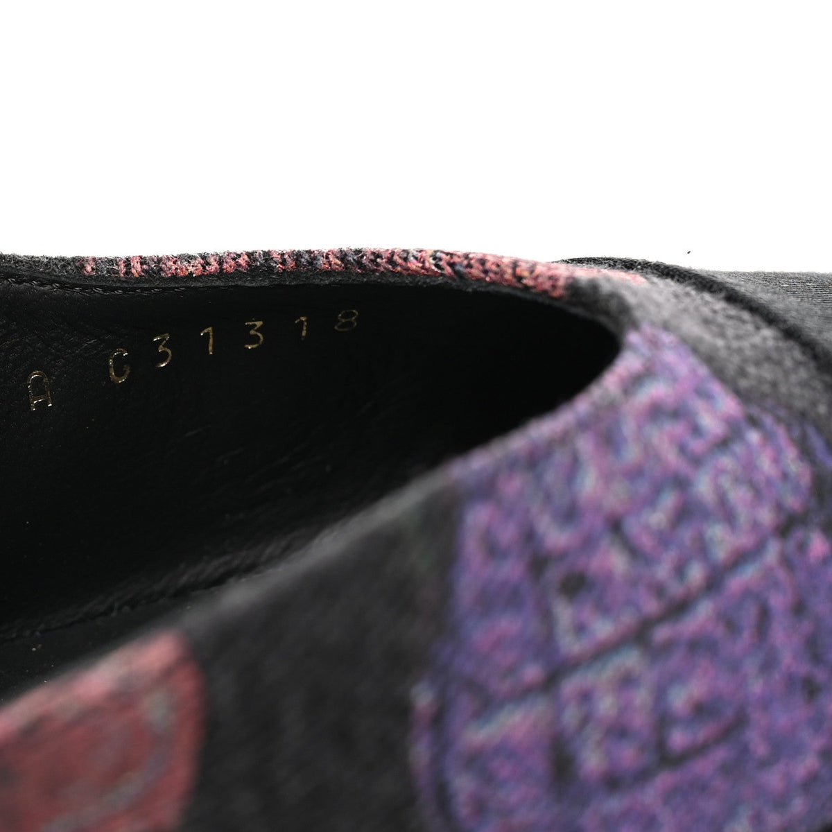 Chanel Denim Grosgrain Women's CC Slingback Pumps 37 Charcoal Multicolor