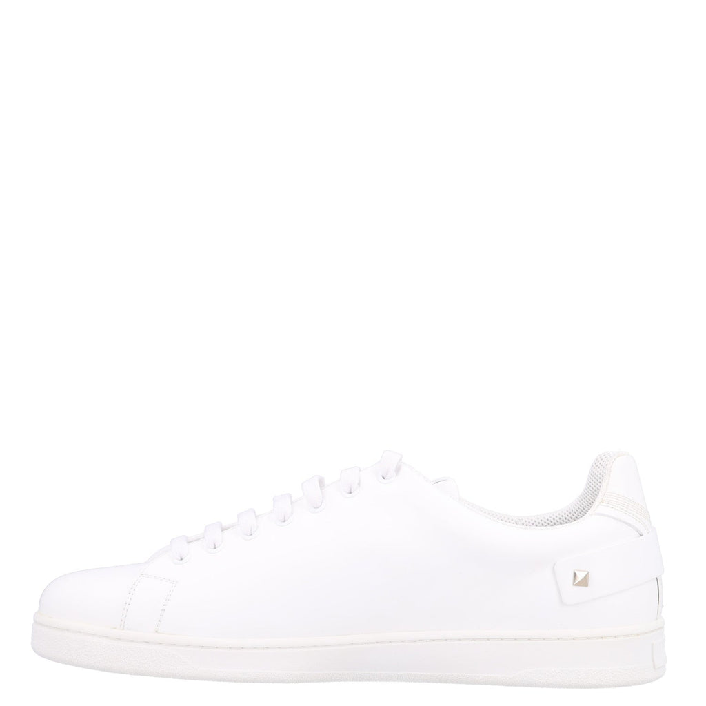 Valentino Garavani Calfskin Men's Backnet Sneakers 46 White