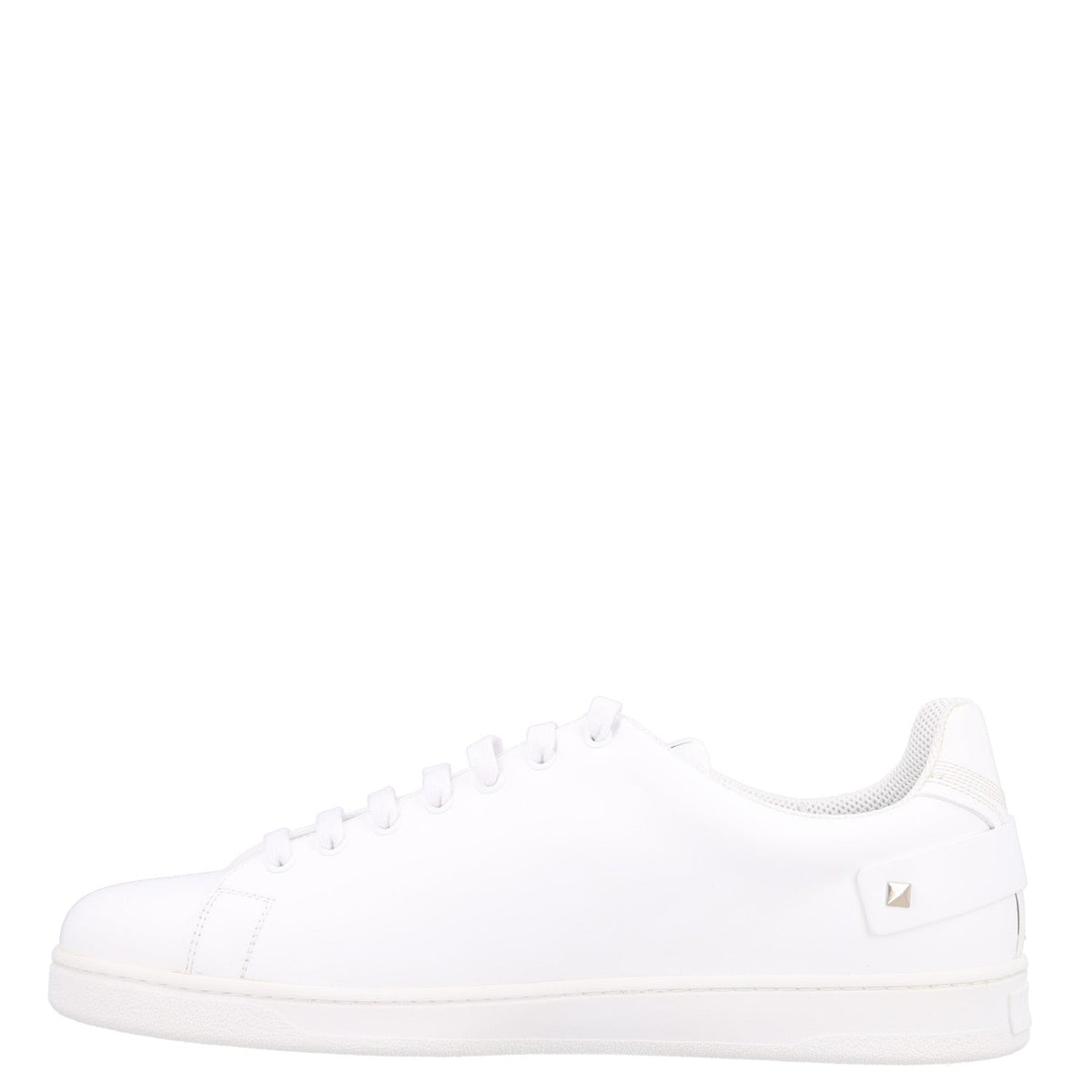 Valentino Garavani Calfskin Men's Backnet Sneakers 46 White
