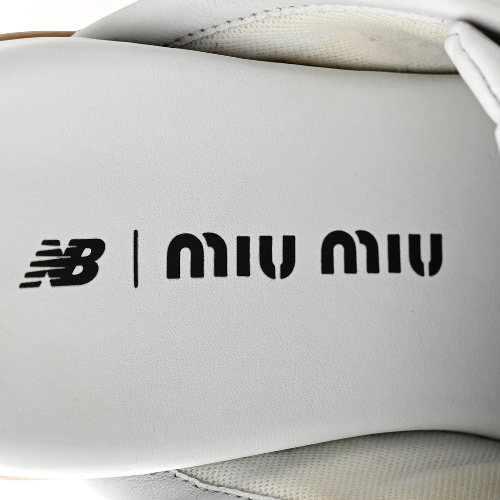 Miu Miu Calfskin Women's 530 SL Slip-On Sneaker Mules 37 White