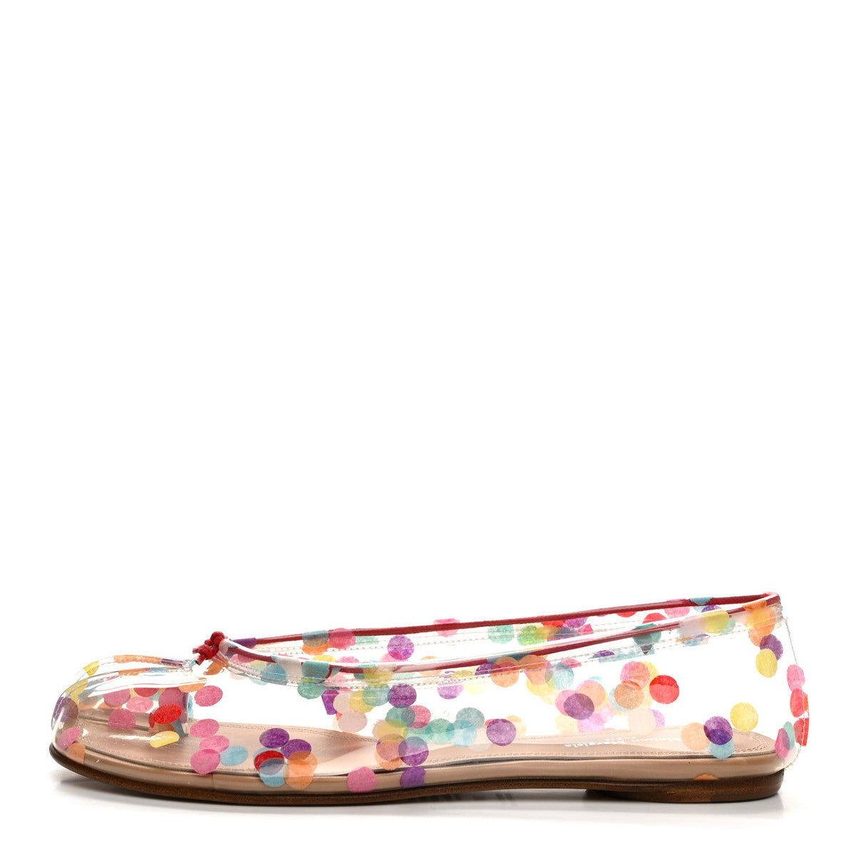 Maison Margielapvc Confetti Printed Tabi New Ballerina Flats Multicolo