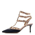 Valentino Garavani Calfskin Nappa Women's Rockstud Pumps 35.5 Indaco Poudre