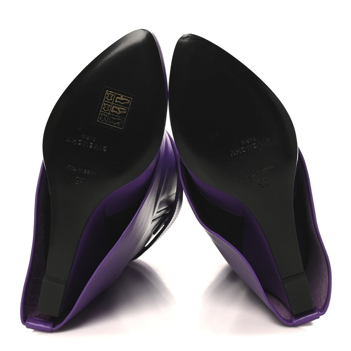 Givenchy Calfskin Women's Shark Lock Ankle Boots 35 Ultraviolet