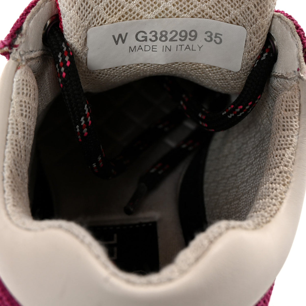 Chanel Mesh Suede Calfskin Women's CC Sneakers 35 Dark Pink Silver