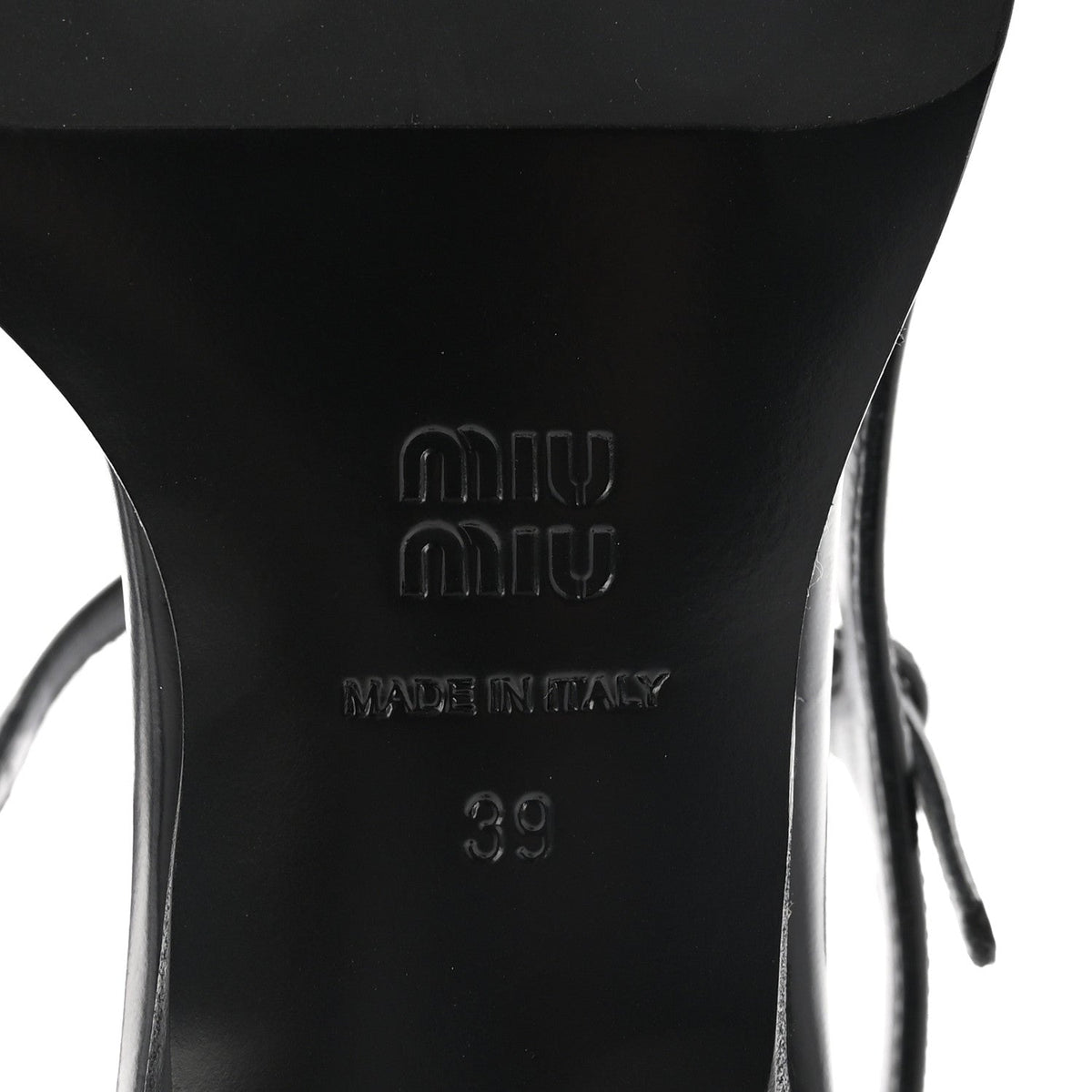 Miu Miu Calfskin Women's Brogue Slingback Pumps 39 Black