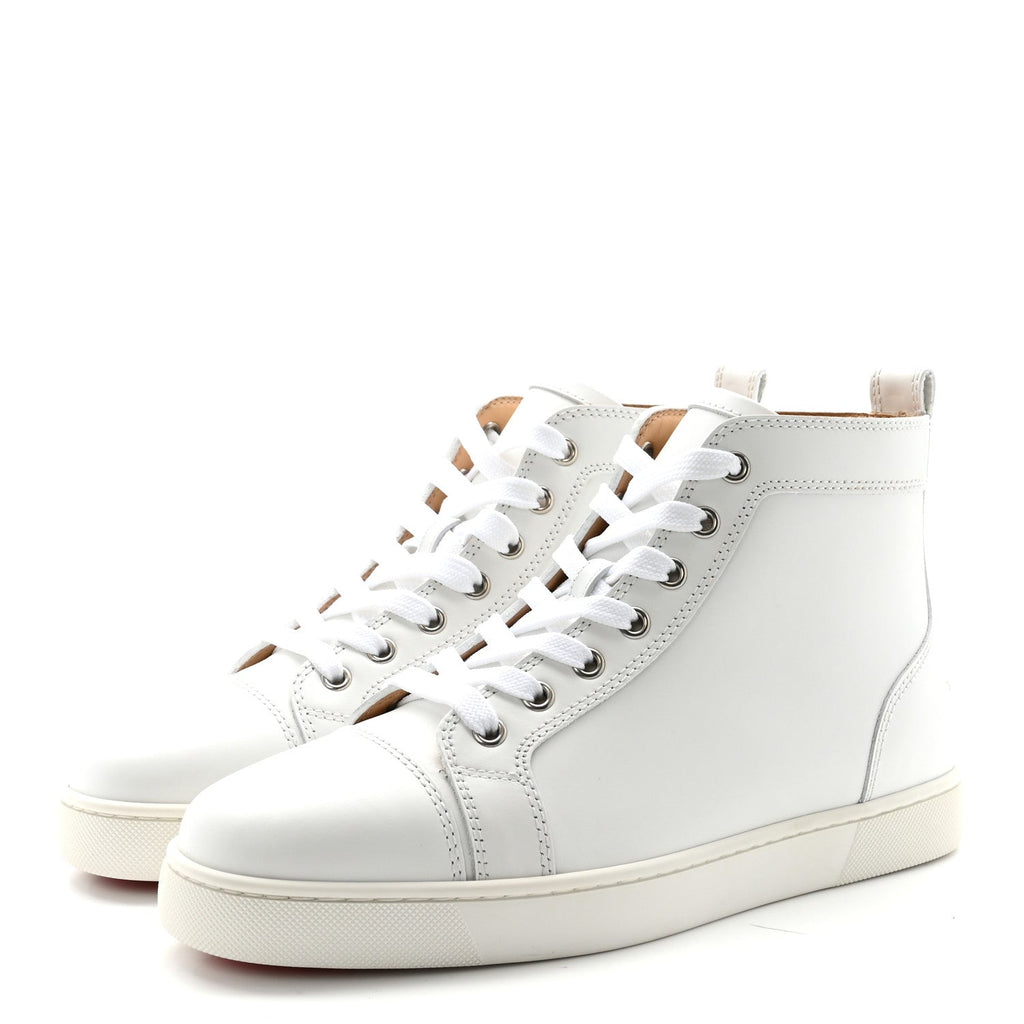 Christian Louboutin Calfskin Men's Louis Flat Sneakers 39 White