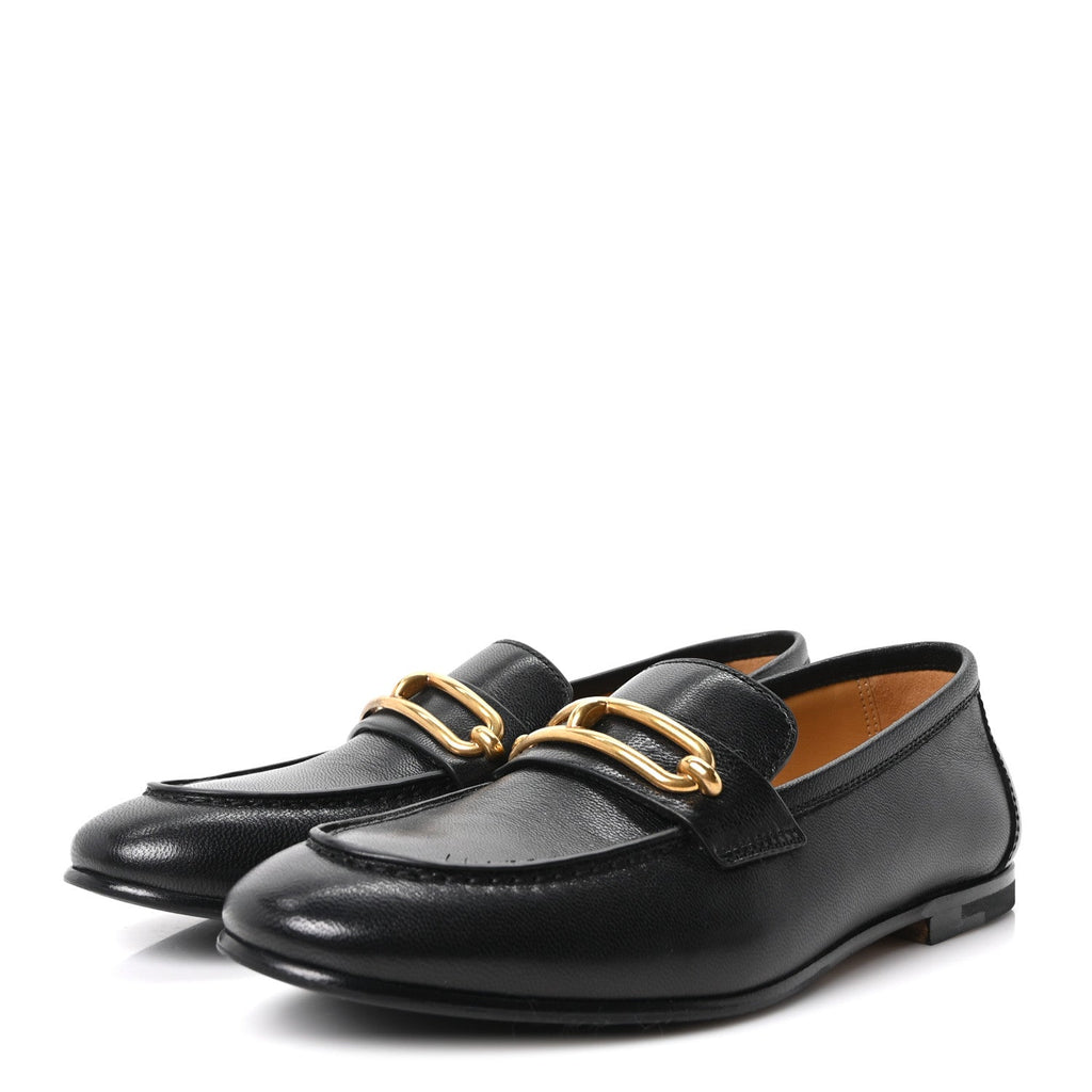 Hermes Calfskin Women's Colette Loafers 35 Black