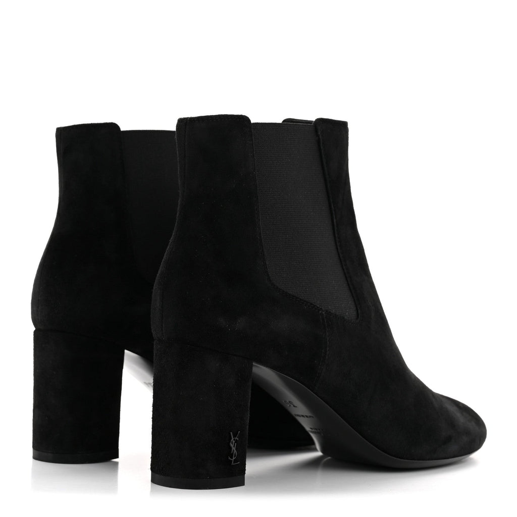 Saint Laurent Suede Women's Loulou Pin Booties 36 Black