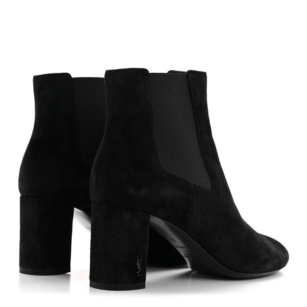 Saint Laurent Suede Women's Loulou Pin Booties 36 Black