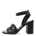 Lambskin Quilted Sandals Black