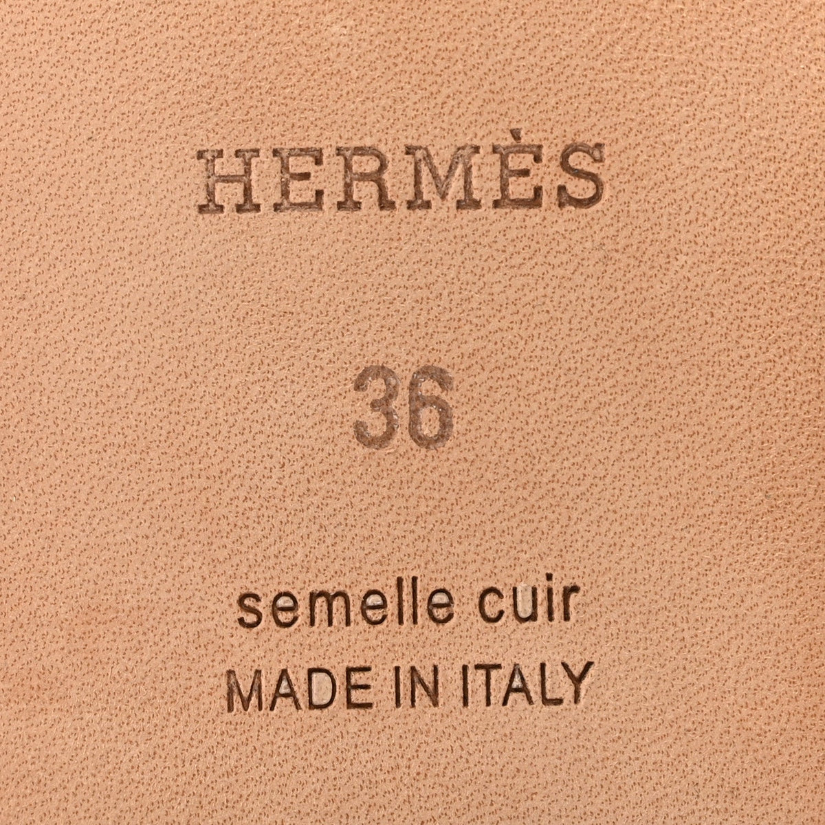 Hermes Box Calfskin Women's Oran Sandals 36 Light Bleu