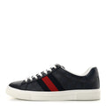 Gucci Monogram Canvas Men's Web New Ace Sneakers 8 Dark Blue