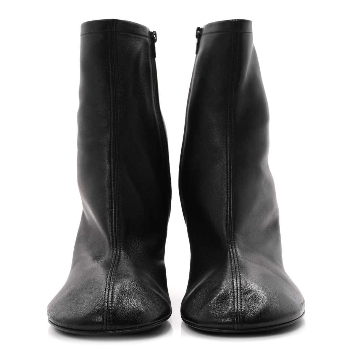 Balenciaga Sheepskin Women's Glove 80mm Ankle Boots 37.5 Black