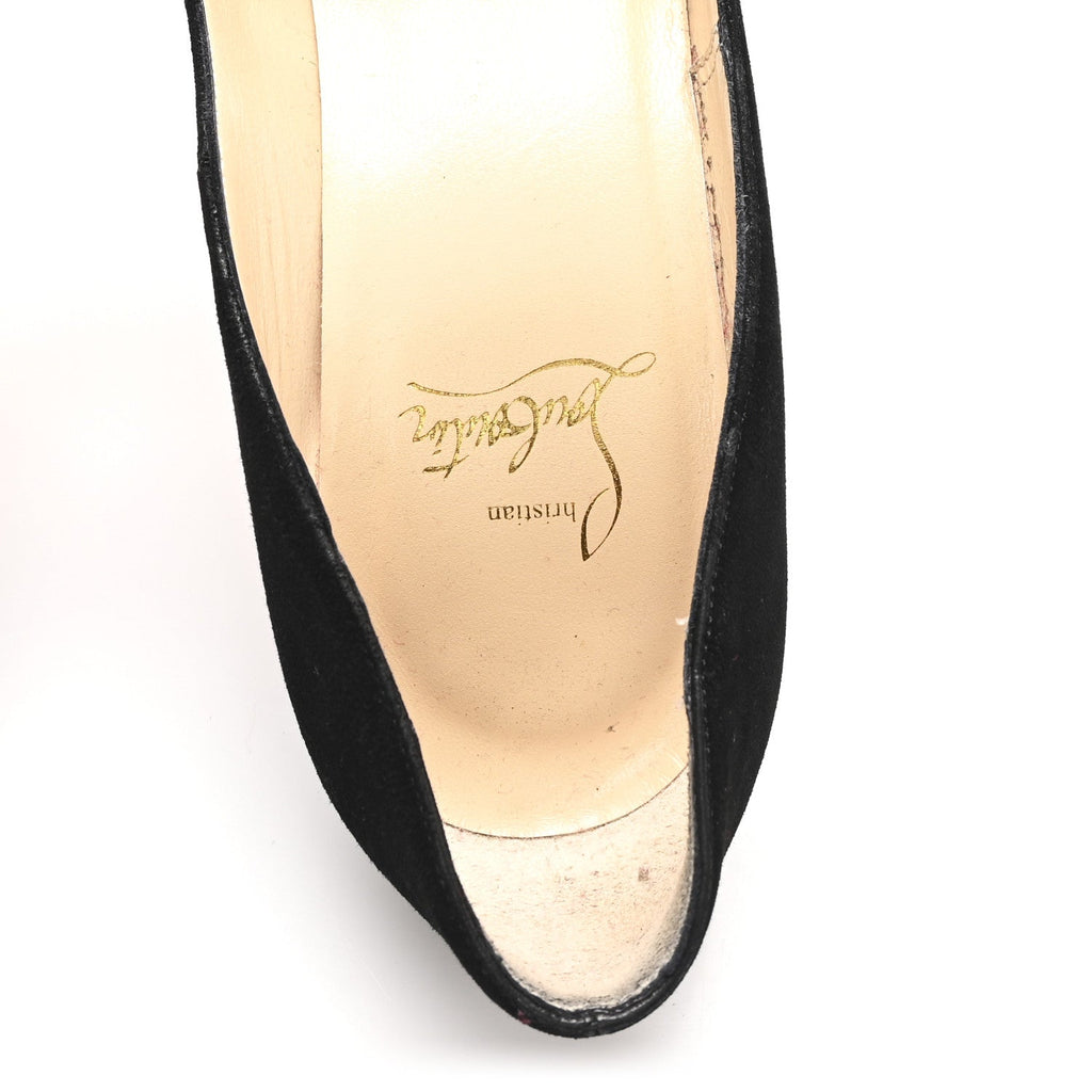 Christian Louboutin Suede Women's Pigalle Follies 120 Pumps 38 Black