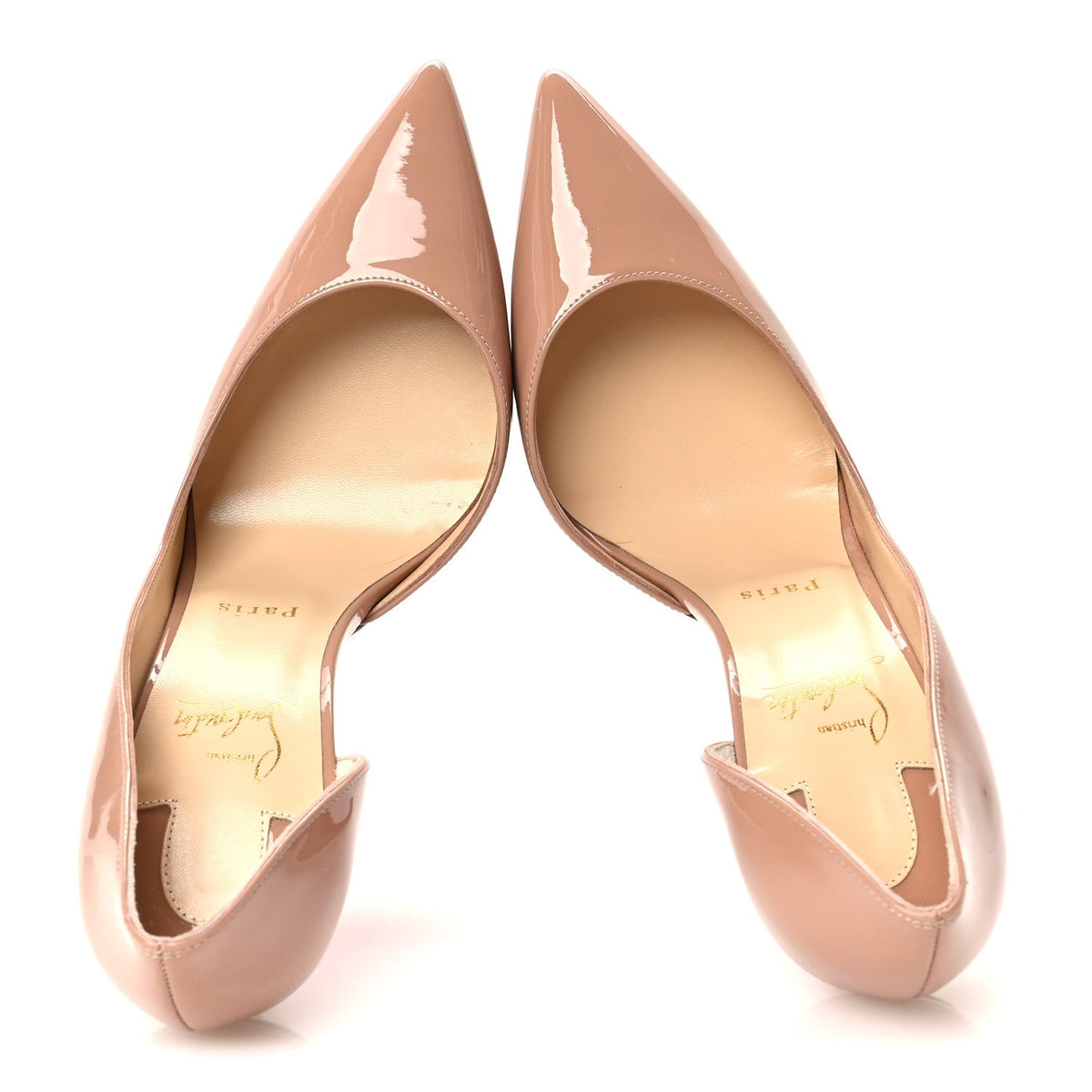 Christian Louboutin Nappa Women's Iriza 100 Pumps 39.5 Nude