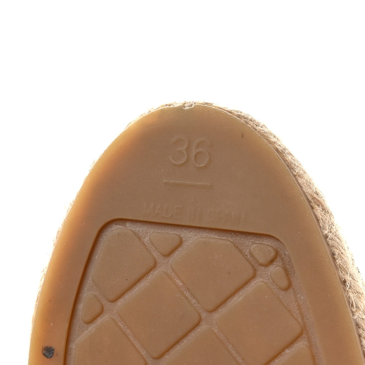 Chanel Lambskin Women's CC Espadrilles 36 Beige Black