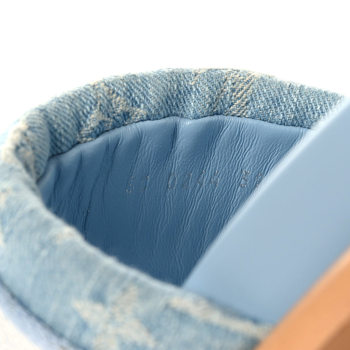 Louis Vuitton Monogram Denim Women's LV Bliss Comfort Mules 39 Turquoise