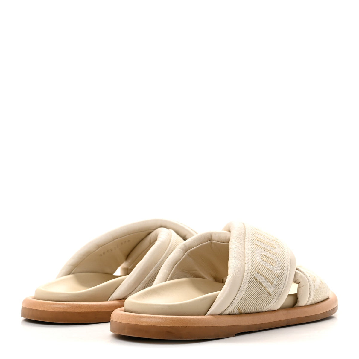 Louis Vuitton Leather Women's LV Bliss Comfort Cross-Over Mules 37 Ecru