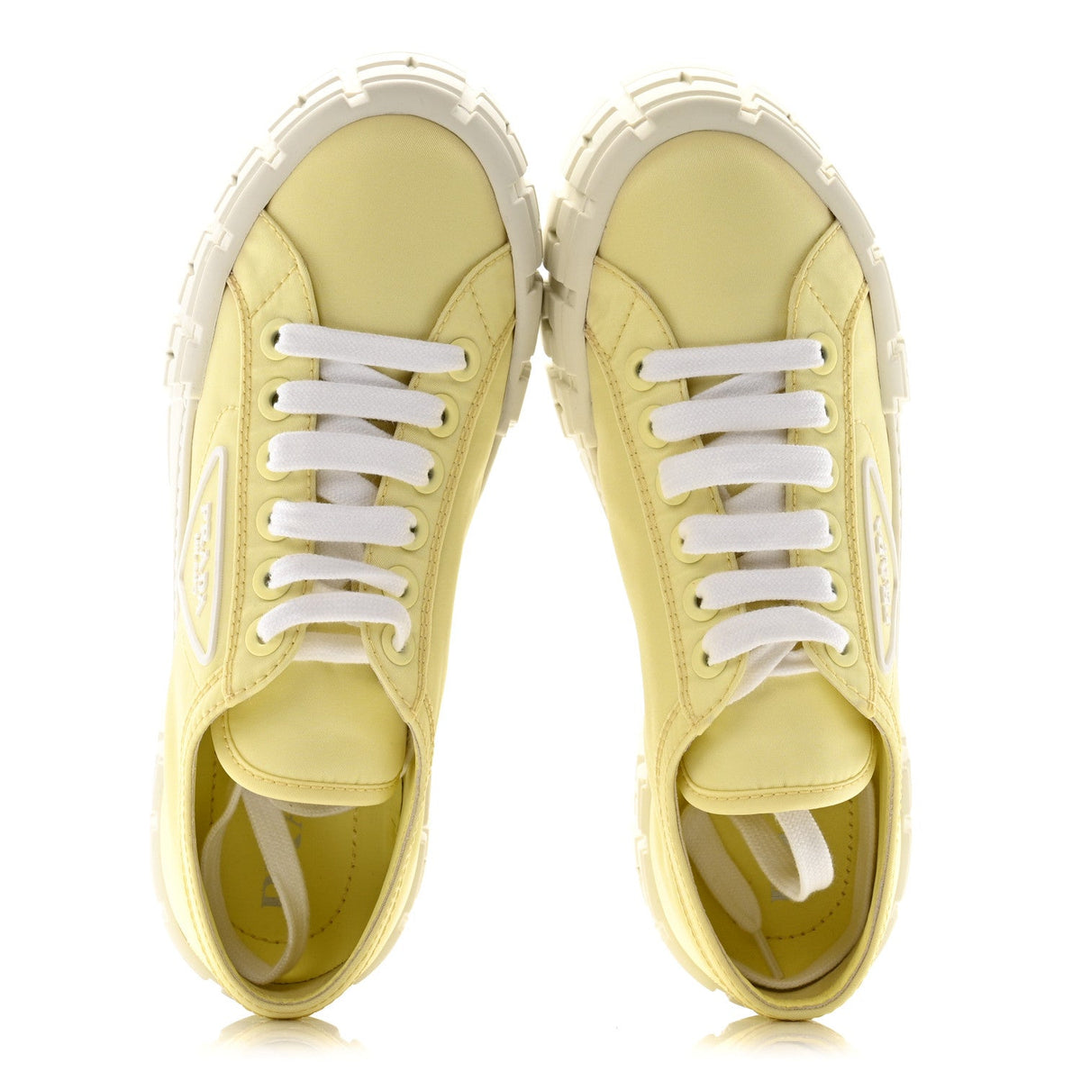 Prada Re-Nylon Women's Logo Double Wheel Sneakers 38 Narciso