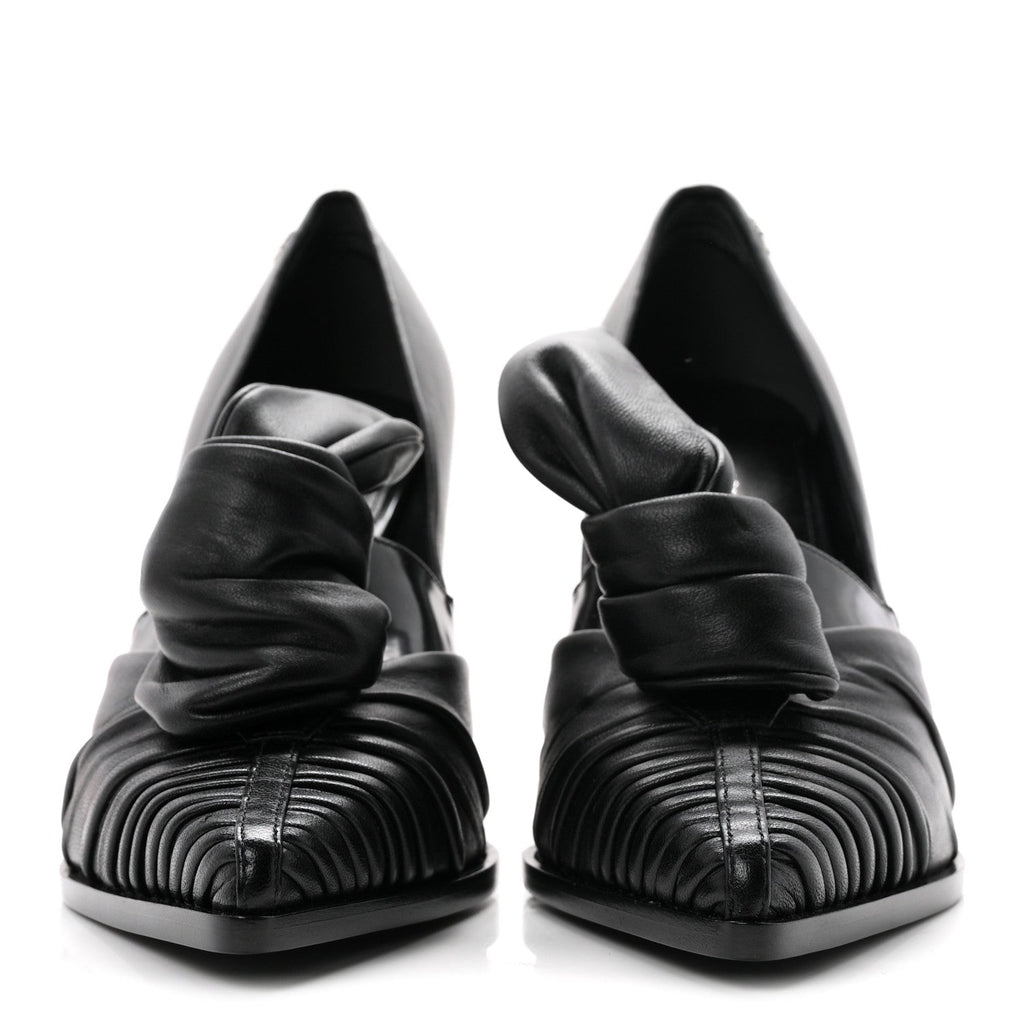 Louis Vuitton Calfskin Women's Knot Pumps 37 Black