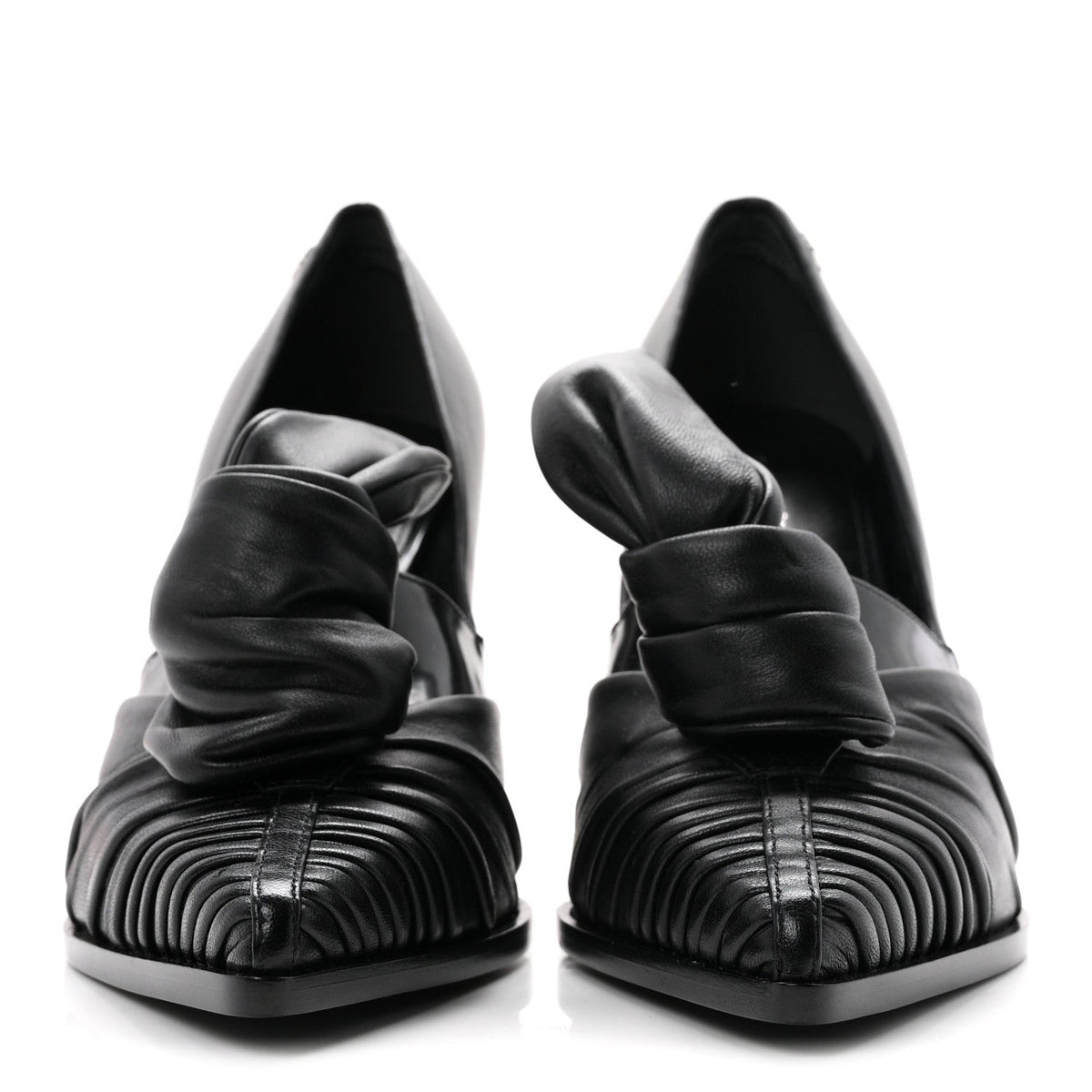 Louis Vuitton Calfskin Women's Knot Pumps 37 Black