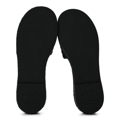 Chanel Wool Alpaca Chain CC Women's Shoes