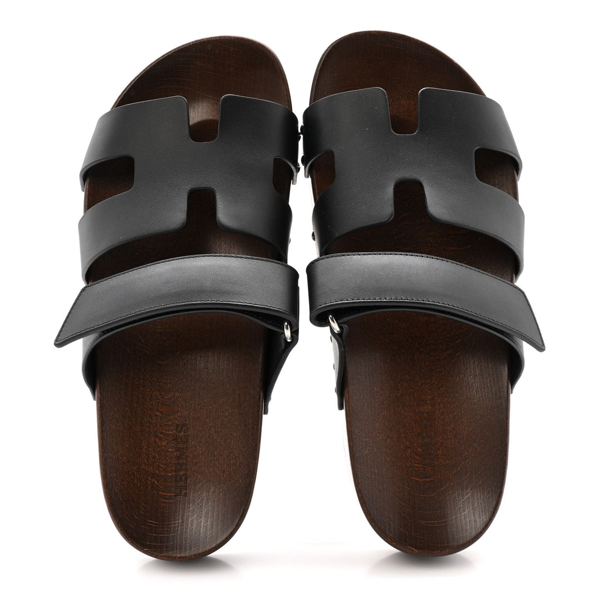 Hermes Calfskin Women's Kos Clogs 39 Black