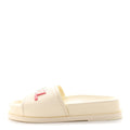 Lambskin Cha-Nel Mule Sandals Ivory Multicolor