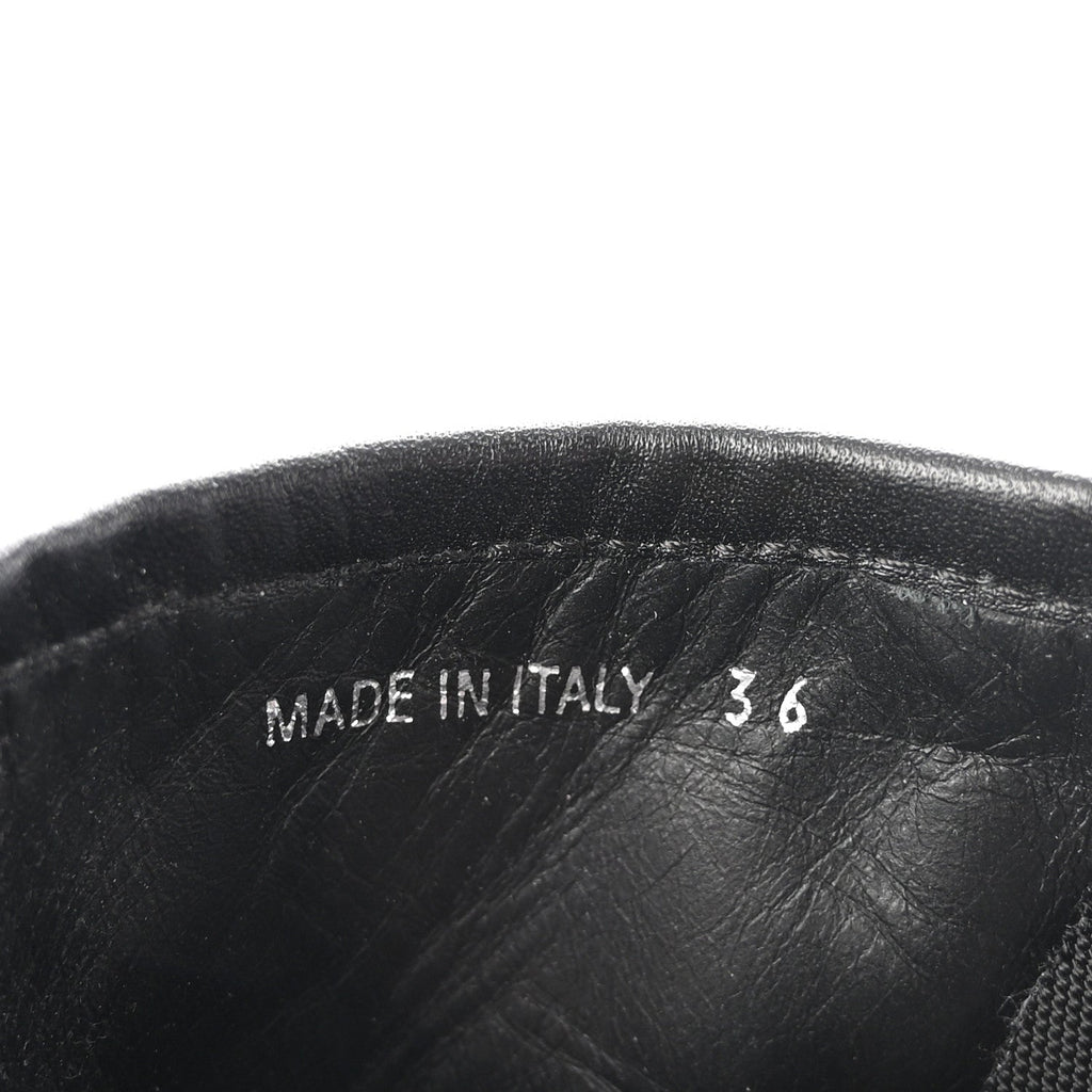 Prada Vitello Montana Neoprene Women's Combat Boots 36 Black