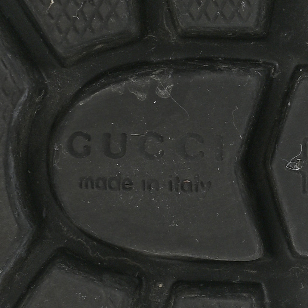 Gucci GG Canvas Women's Monogram Trip Lug Sole Sandals 38.5 Black