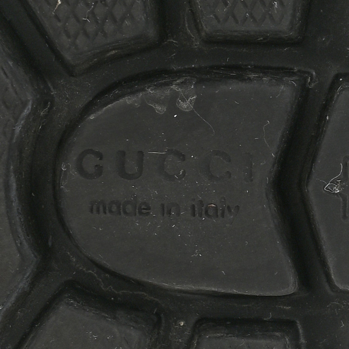 Gucci GG Canvas Women's Monogram Trip Lug Sole Sandals 38.5 Black